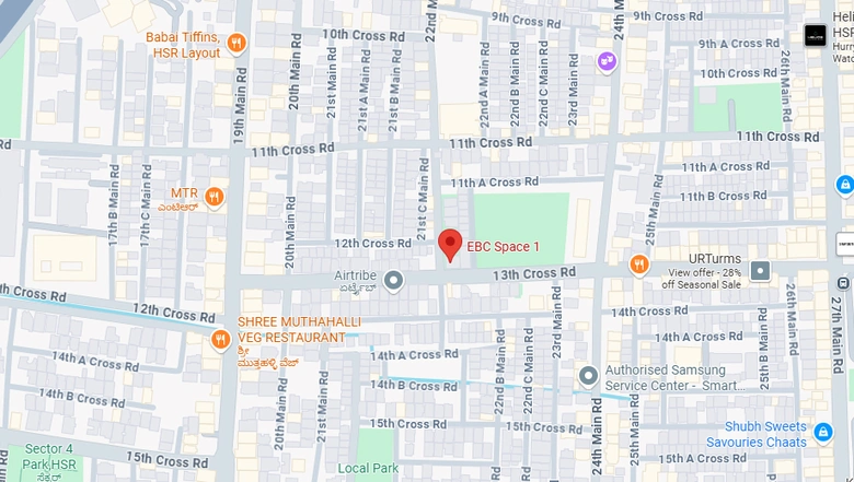 Location of Coworking Space in Ebc Space 1, HSR Layout - Image 290711