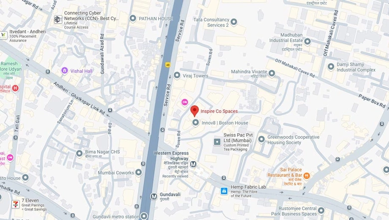 Location of Coworking Space in Inspire Cospace Boston House, Andheri East - Image 290900
