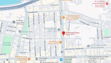 Location of Workshaala Argus Co-Working space in Indiranagar, Bangalore - Image 290937