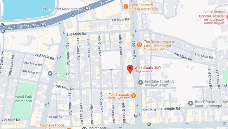 Location of Coworking Space in Workshaala UNO, Indiranagar - Image 290977