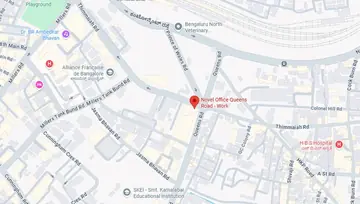 Location of Novel Office Queens Road Co-Working space in Vasanth Nagar, Bangalore - Image 291101