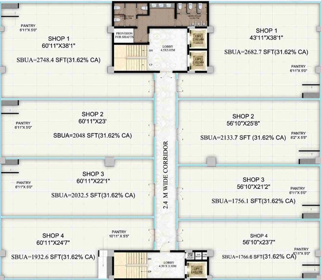Floor Plan of Pranava The Business Square in Kothaguda, Hyderabad - Image 291171