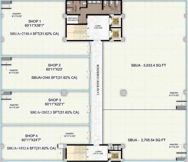 Floor Plan of Pranava The Business Square in Kothaguda, Hyderabad - Image 291170