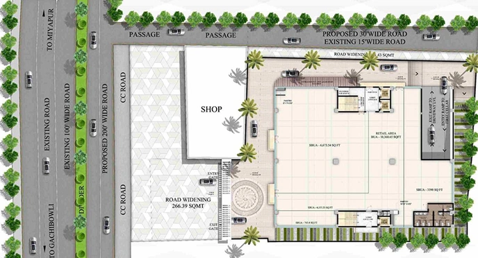 Master Plan of Pranava The Business Square in Kothaguda, Hyderabad - Image 291168