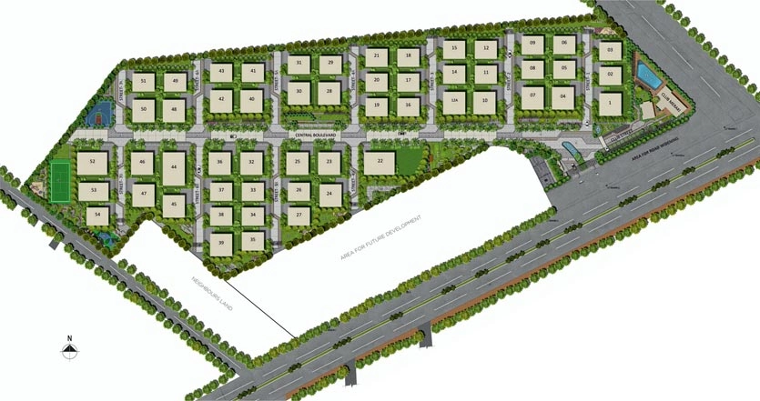 Master Plan of Meraki Boulevard in Bandlaguda Jagir, Hyderabad - Image 316651