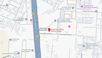 Location of Next57 Motiaz Royal Business Park Co-Working space in Zirakpur, Chandigarh - Image 291503