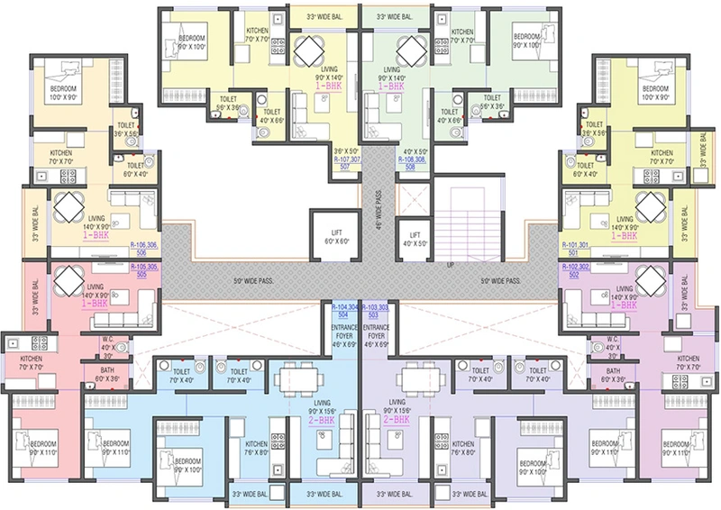 Floor Plan of Anav Aaradhya Pride in Tembhode, Palghar - Image 293343