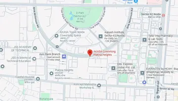 Location of Akasa Platina Heights Co-Working space in Sector 62, Noida - Image 292559