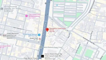 Location of DesqWorx Yusuf Sarai Co-Working space in Green Park, New Delhi - Image 293128