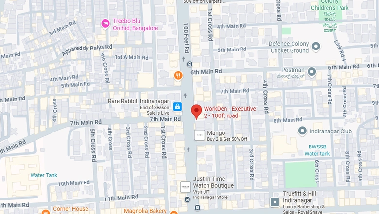Location of Coworking Space in WorkDen Executive 2, Indiranagar - Image 292809
