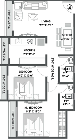 2 BHK Flat in RNA NG Silver Spring in Mira Road East, Thane - Image 445218