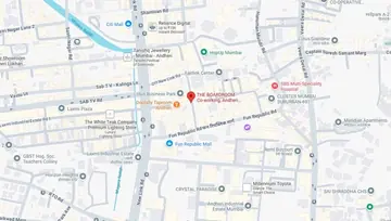 Location of The Boardroom Modi House Co-Working space in Andheri West, Mumbai - Image 293422
