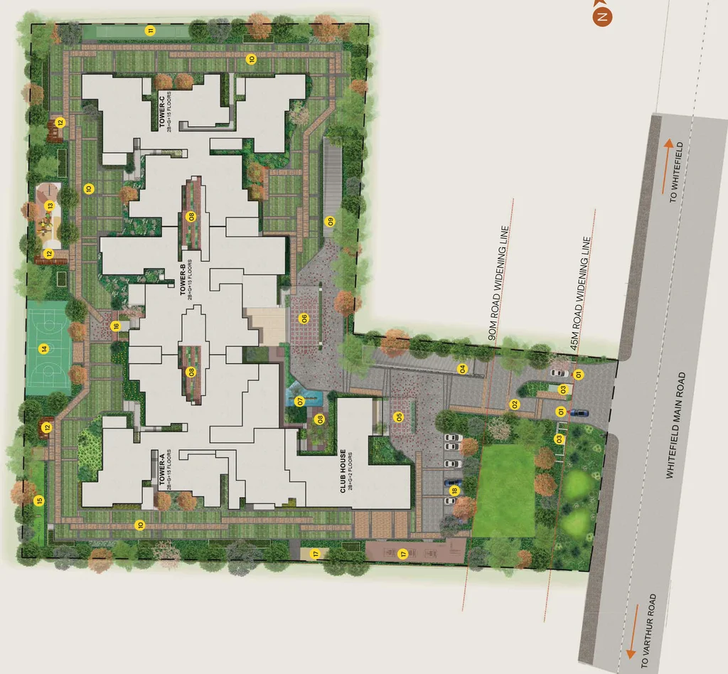 Master Plan of Brigade Avalon in Whitefield, Bangalore - Image 293434