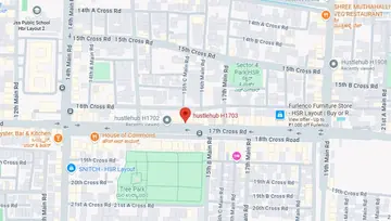 Location of Hustlehub H1703 Co-Working space in HSR Layout, Bangalore - Image 293519