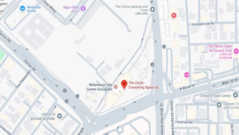Location of Coworking Space in The Circle Huda City Centre, Sector 29 - Image 294289