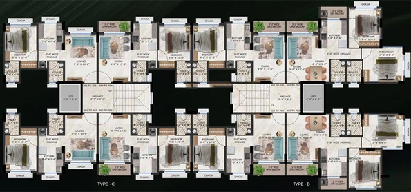Floor Plan of Fia Vatika in Mahim Road, Palghar - Image 293489