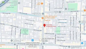 Location of Hustlehub H1902 Co-Working space in HSR Layout, Bangalore - Image 293506