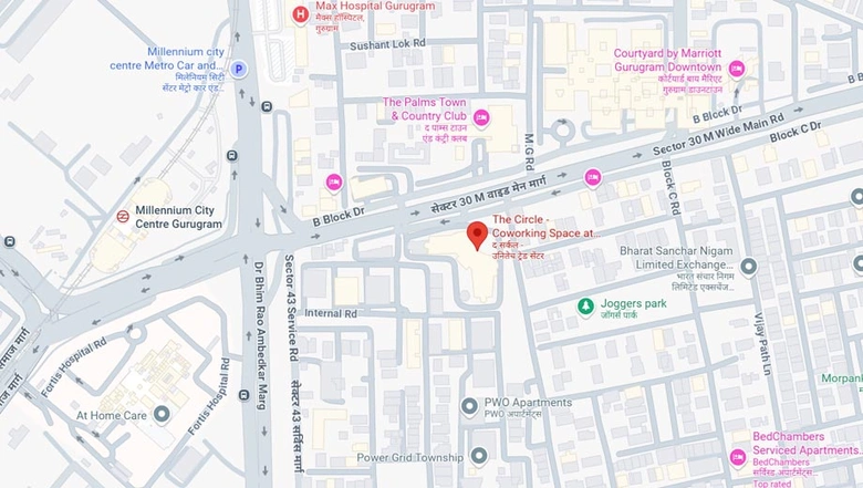 Location of Coworking Space in The Circle Unitech Trade Centre, Sector 43 - Image 293574