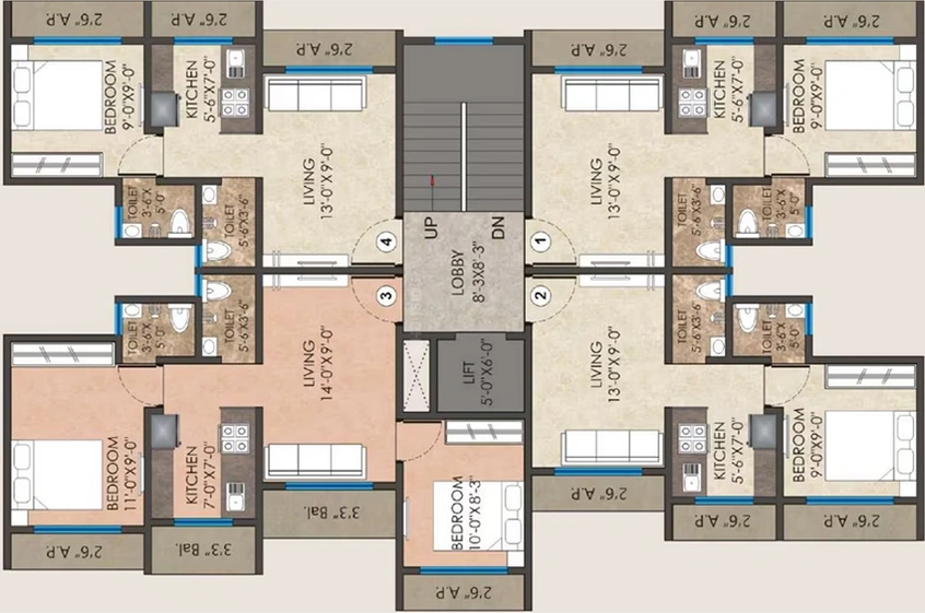 Floor Plan of Janki Park in Saphale East, Palghar - Image 293578