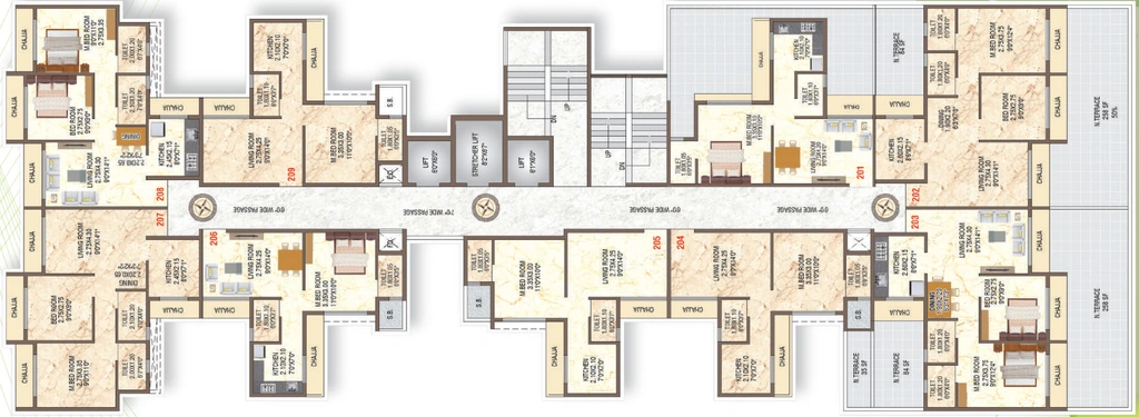 Floor Plan of Quality City Park in Taloja, Navi Mumbai - Image 293784