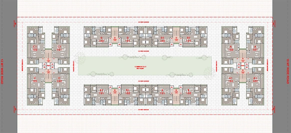 Master Plan of Shree Obsidian Towers in Jagatpur, Ahmedabad - Image 293894