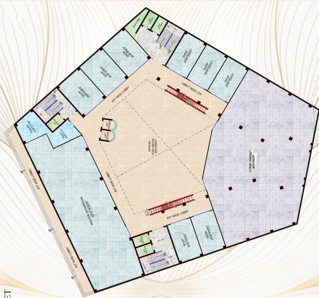 Floor Plan of Commercial Siddhartha Maison in Jagarnathpur, Ranchi - Image 293907