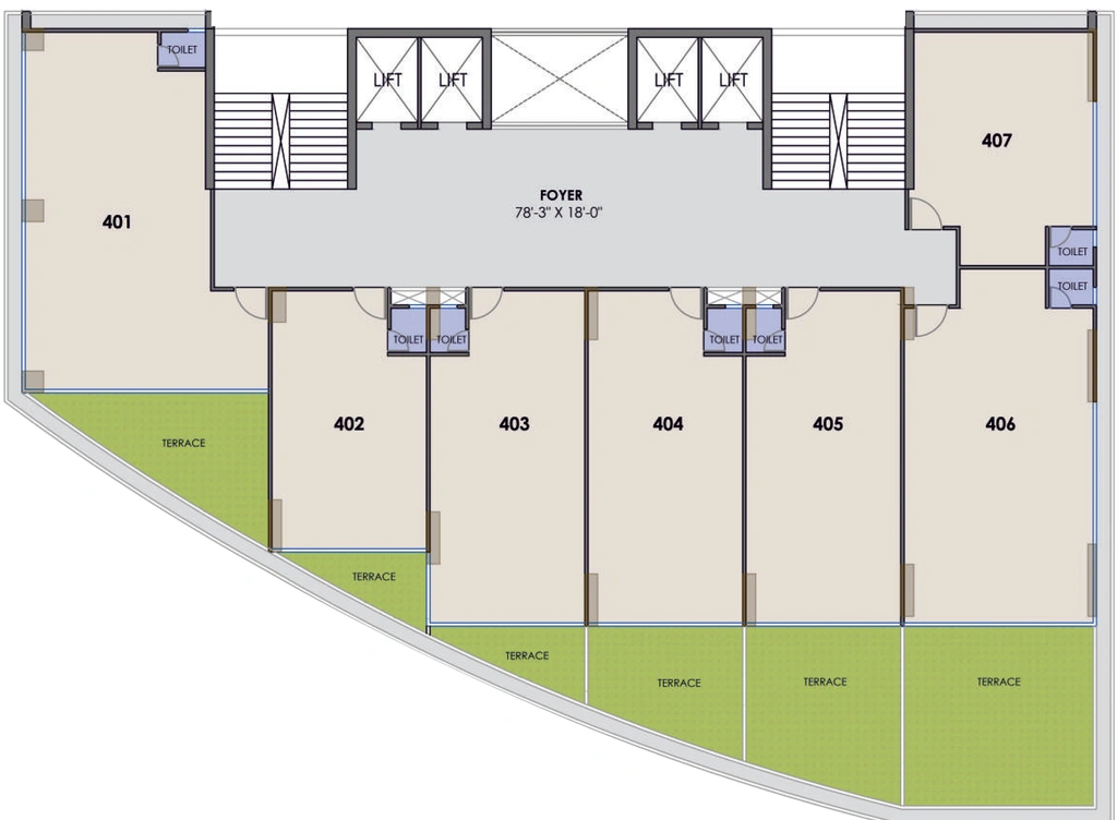 Floor Plan of Alayam Shivalik in Science City, Ahmedabad - Image 294027