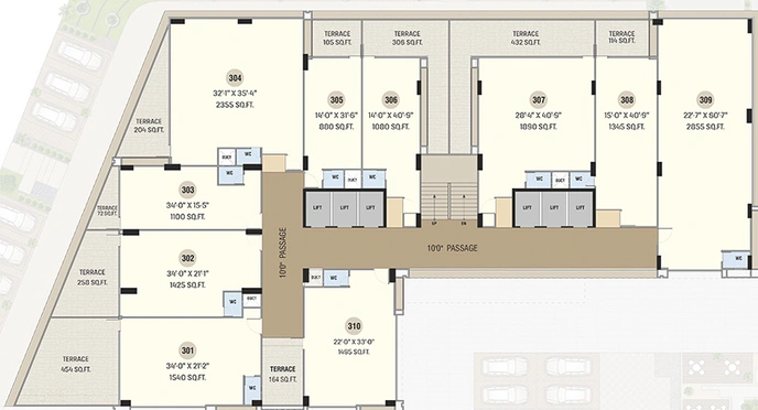 Floor Plan of Cronies Pincode in Jagatpur, Ahmedabad - Image 294133