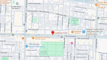 Location of Hustlehub H1702 Co-Working space in HSR Layout, Bangalore - Image 294305