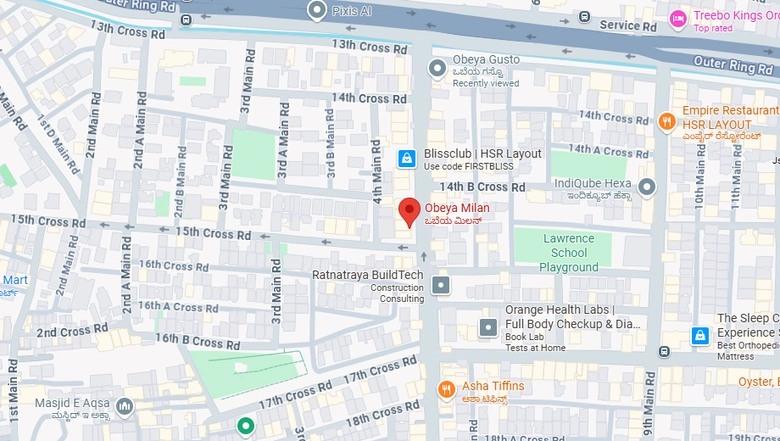 Location of Coworking Space in Obeya Milan, HSR Layout - Image 294397