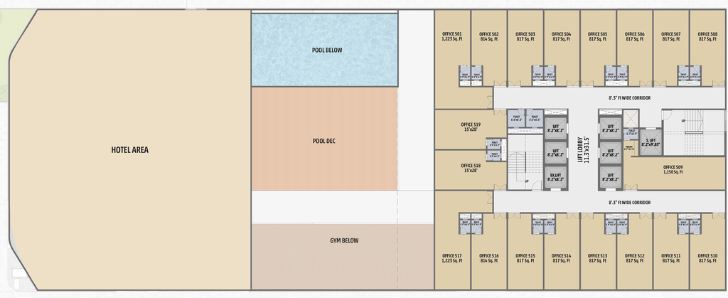 Floor Plan of Sankalp The Capital in Vaishnodevi Circle, Ahmedabad - Image 294842