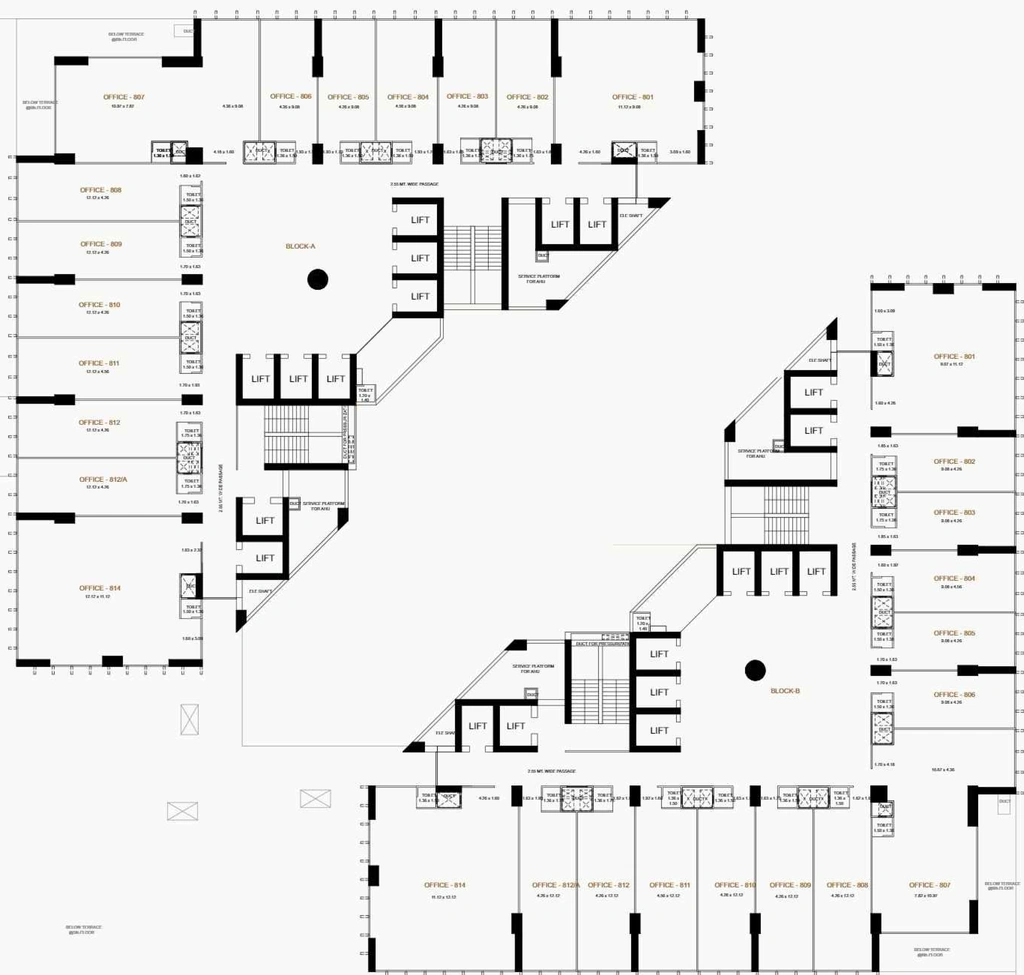 Floor Plan of Trogon Twin Towers in Vaishnodevi Circle, Ahmedabad - Image 294944