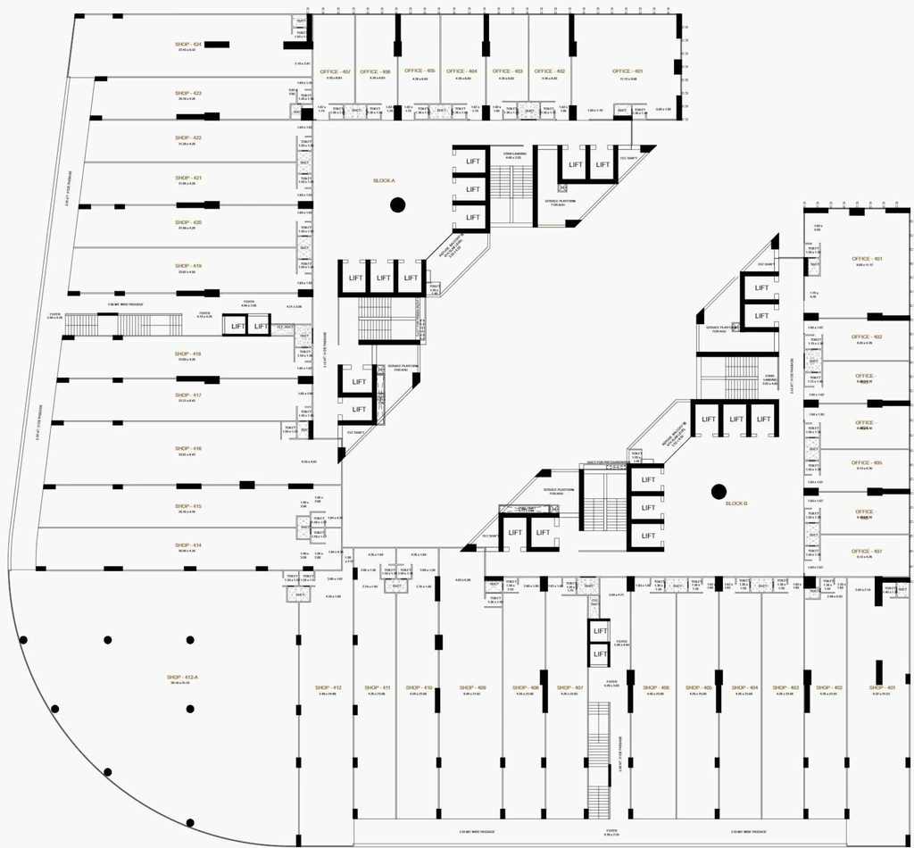 Floor Plan of Trogon Twin Towers in Vaishnodevi Circle, Ahmedabad - Image 294946