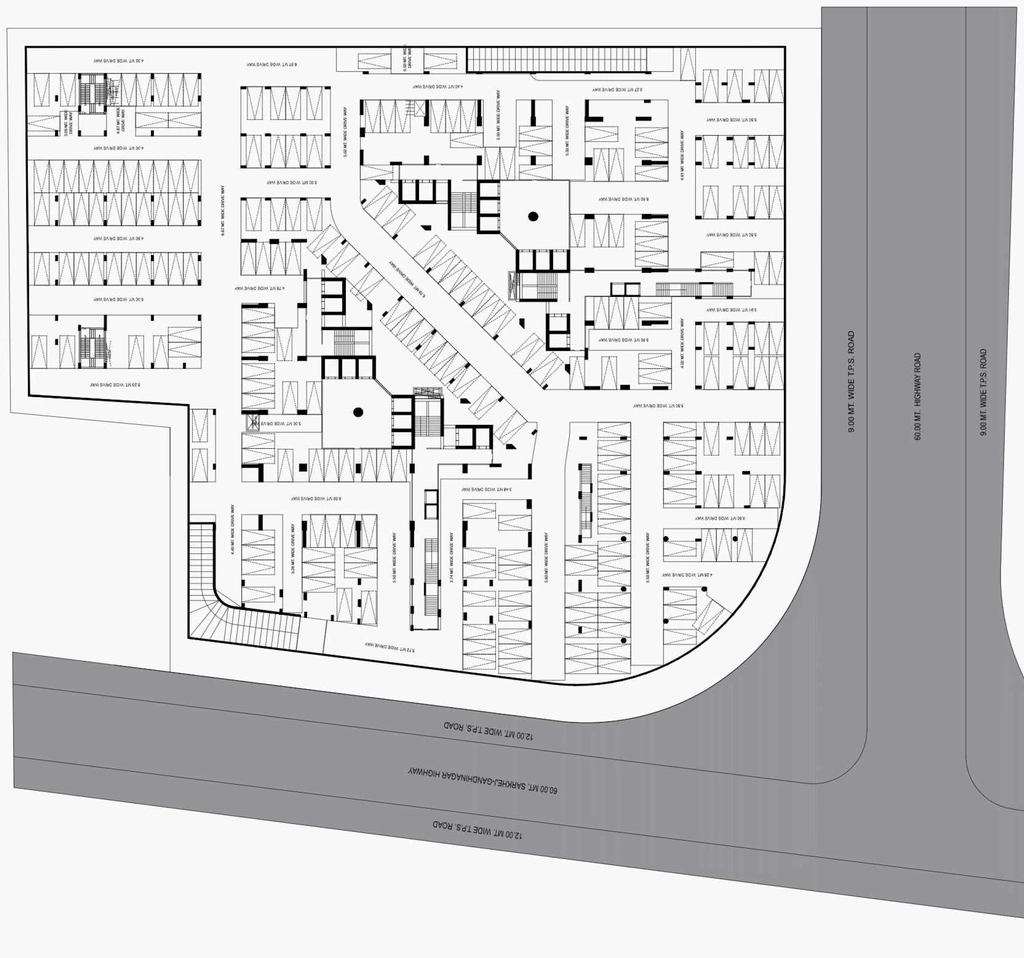 Master Plan of Trogon Twin Towers in Vaishnodevi Circle, Ahmedabad - Image 294943