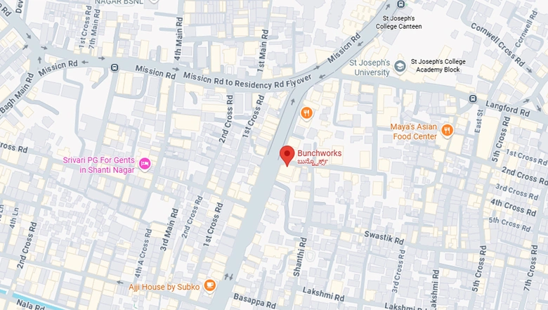 Location of Coworking Space in Bunchworks Andree Capitol, Shanti Nagar - Image 295148