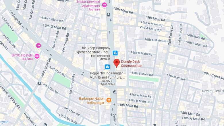 Location of Coworking Space in Dongle Desk Cosmopolitan, Indiranagar - Image 295289