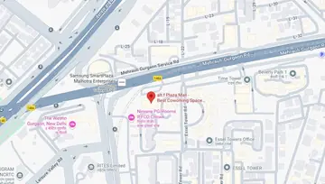 Location of Alt.F Plaza Mall Co-Working space in MG Road, Gurgaon - Image 295707