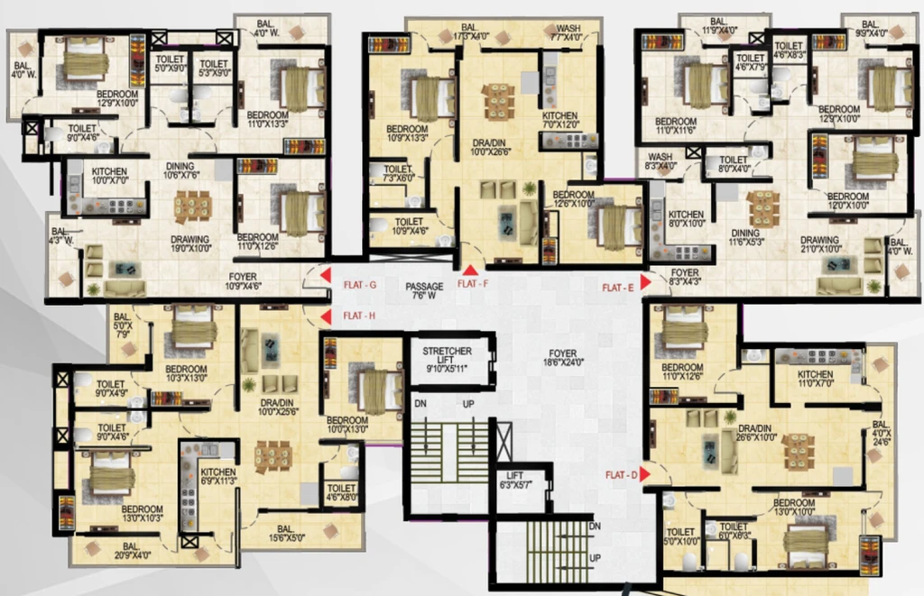 Floor Plan of Lucky Dream Enclave in Ormanjhi, Ranchi - Image 295777