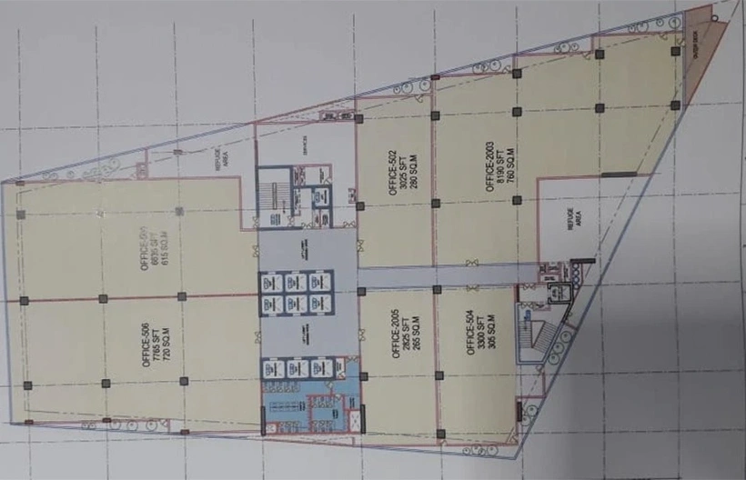 Floor Plan of Tanvi Water Front IT Park in Financial District, Hyderabad - Image 295943
