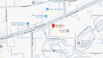 Location of Plus Offices Landmark Cyber Park Co-Working space in Golf Course Extension, Gurgaon - Image 296667