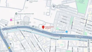 Location of Funda Spaces Ncr Arcade Co-Working space in HSR Layout, Bangalore - Image 296515