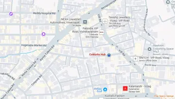 Location of CoWorks Vinayagar Trade Centre Co-Working space in Siripuram, Visakhapatnam - Image 296642