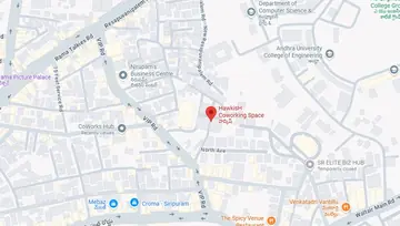 Location of Hawkish Kotu Empire Co-Working space in Siripuram, Visakhapatnam - Image 296635