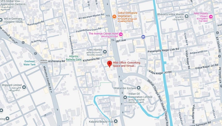 Location of Coworking Space in WBB Office JC Chamber, Panampally Nagar - Image 296670