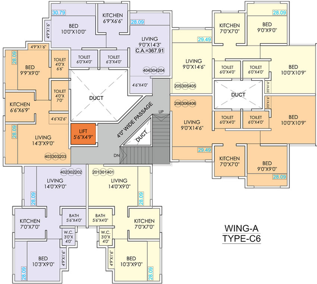 Floor Plan of Om G. M. Thakur City in Boisar East, Palghar - Image 20078
