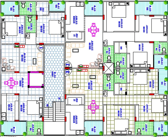 Floor Plan of Real Sagar Shri Enclave in Nipania, Indore - Image 297496