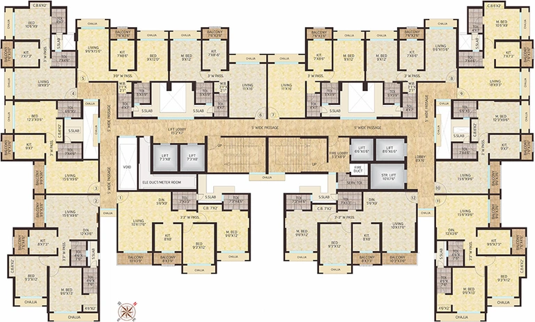 Floor Plan of Shubham Shree Balaji Empire in Bhayandar East, Thane - Image 297553