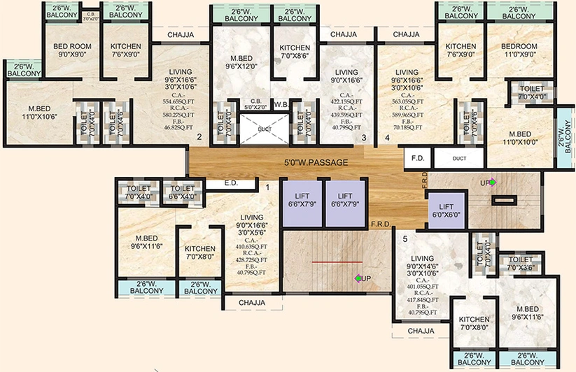 Floor Plan of Siddhi Siddhivinayak Enclave in Bhayandar East, Thane - Image 297560