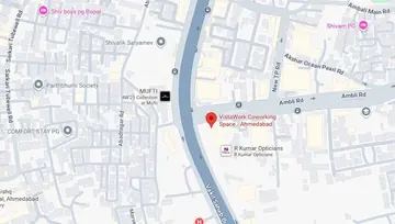 Location of VistaWork One World West Co-Working space in Ambli, Ahmedabad - Image 297613