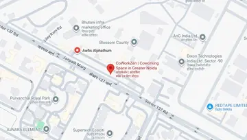 Location of CoWorkZen Bhutani Alphathum Co-Working space in Sector 90, Noida - Image 298667
